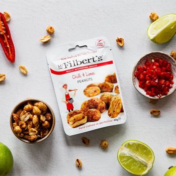 Mr. Filbert's Chilli & Lime Roasted Peanuts, 40g