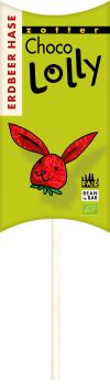 Preview: Zotter Choco Lolly Erdbeer Hase, 20g