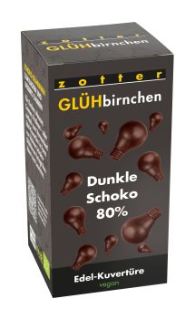 Zotter Glühbirnchen Dunkle Schoko 80% 130g