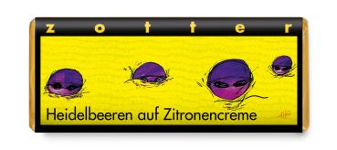 Zotter Heidelbeeren auf Zitronencreme, 70g