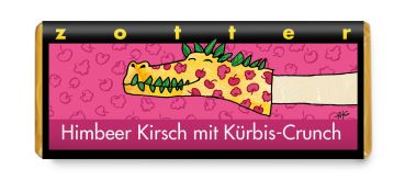 Zotter Himbeer Kirsch mit Kürbis-Crunch 70g