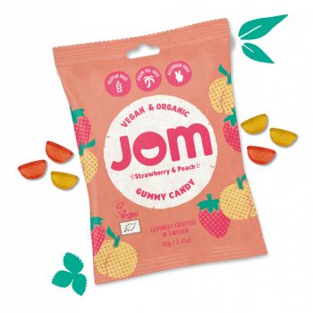 Jom Strawberry & Peach Gummy Candy 70g