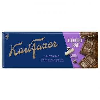 Karl-Fazer Lontoo Rae, Schokolade mit Lakritz Dragee 200g