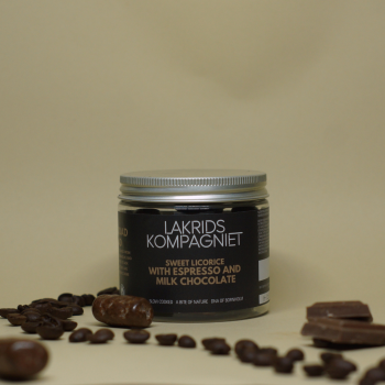 Lakrids Kompagniet Süße Lakritze mit Espresso und Milchschokolade 130g