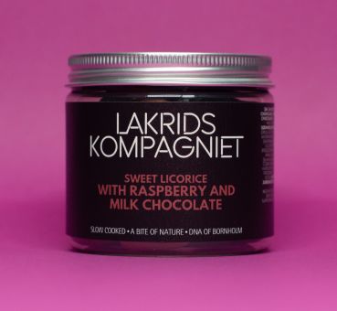 Preview: Lakrids Kompagniet Süße Lakritze mit Himbeer und Milchschokolade 130g