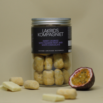 Lakrids Kompagniet Süße Lakritze mit Passionsfrucht und weißer Schokolade 260g