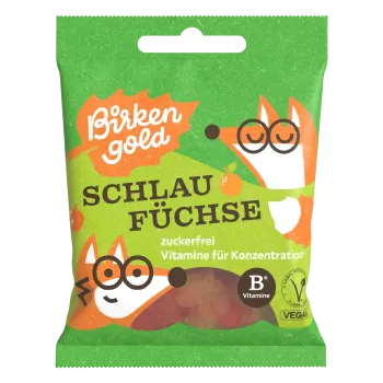 Birkengold Schlaufüchse- veganes Fruchtgummi mit Xylit und Vitaminen 50g