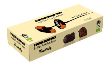 Zotter Süße Früchtchen Datteln in 100% Kakao 80g