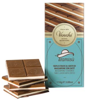 Venchi Tiramisu Schokolade mit Mascarponecreme und Kaffee 110g
