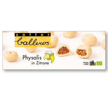 Zotter Balleros Physalis in Zitrone, 100g