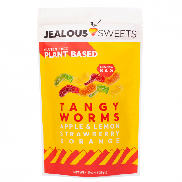 Jealous Sweets Vegan Fruit Gum Tangy Worms 125 g