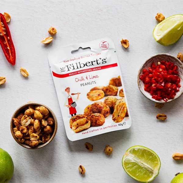 Mr. Filbert's Chilli & Lime Roasted Peanuts, 40g