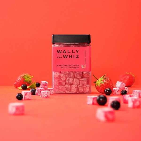 Wally and Whiz Blackcurrant with Strawberry / Johannisbeer mit Erdbeer, veganes Weingummi, 240g