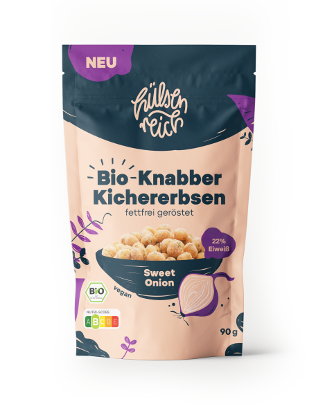 Hülsenreich Bio-Knabber Kichererbsen Sweet Onion 90g