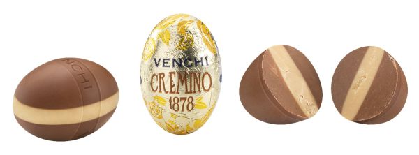 Venchi Mini Osterei Cremino 1878 - Weiße Schokolade und Gianduia, 11g