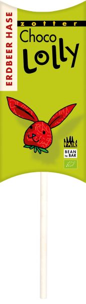 Zotter Choco Lolly Erdbeer Hase, 20g