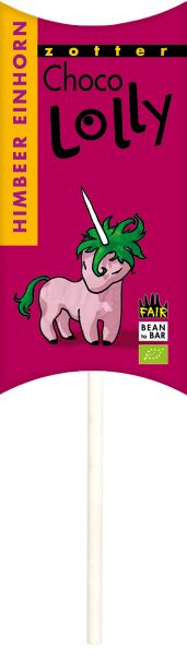 Zotter Choco Lolly Himbeer Einhorn, 20g