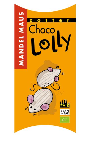 Zotter Choco Lolly Mandel Maus, 20g