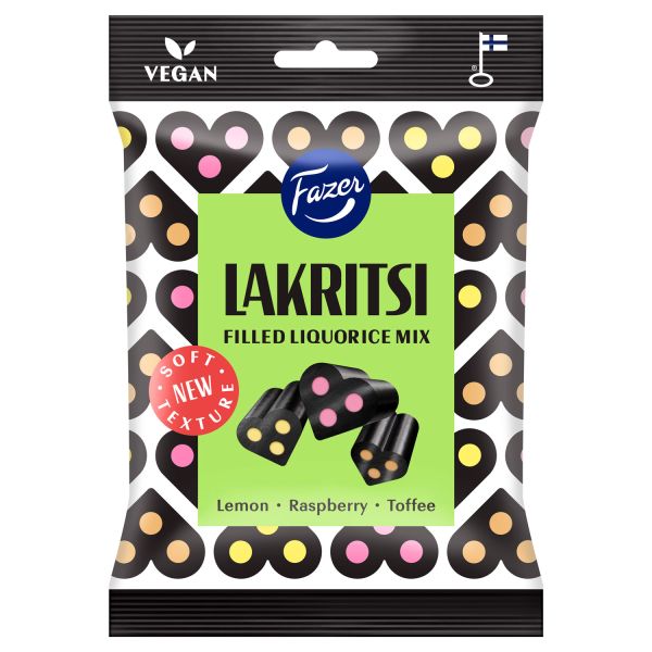Fazer Lakritsi Filled Licorice Mix - Gefülltes Lakritz Mix 140 g