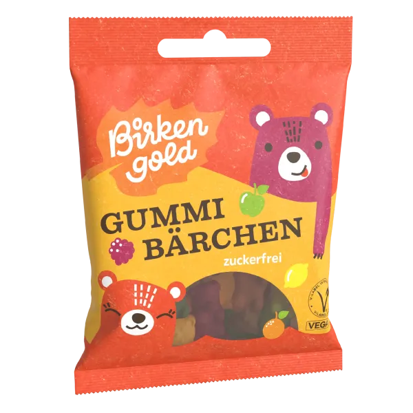 Birkengold Gummibärchen - veganes Fruchtgummi mit Xylit 50g