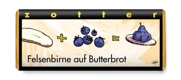 Zotter Felsenbirne auf Butterbrot 70g