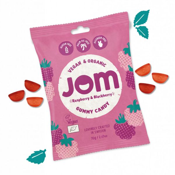 Jom Raspberry & Blackberry Gummy Candy 70g
