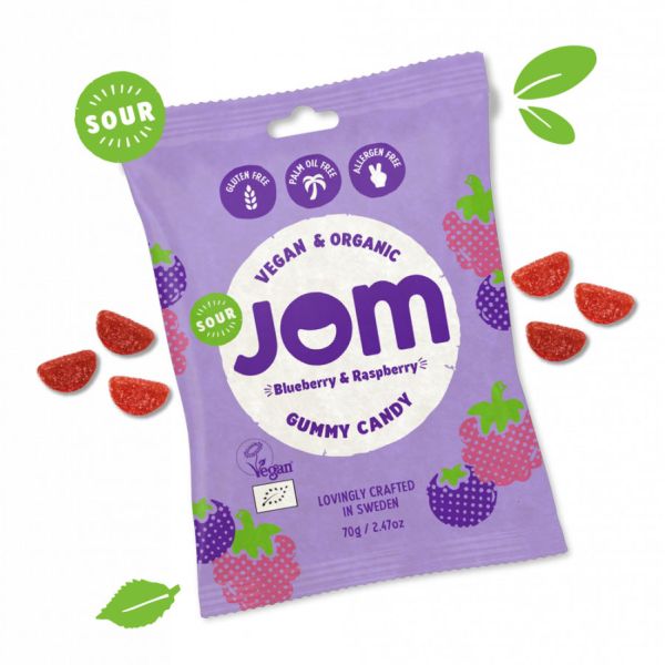 Jom Sour Blueberry & Raspberry Gummy Candy 70g