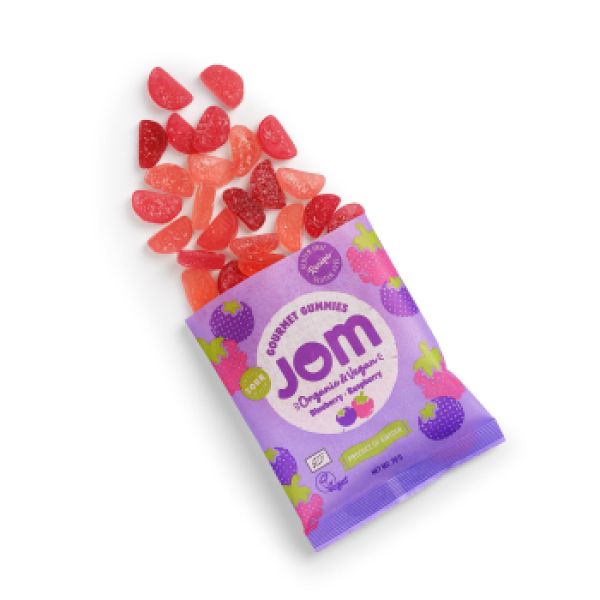 Jom Sour Blueberry & Raspberry Gummy Candy 70g