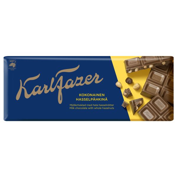 Karl Fazer Milchschokolade Ganze Haselnuss 200g