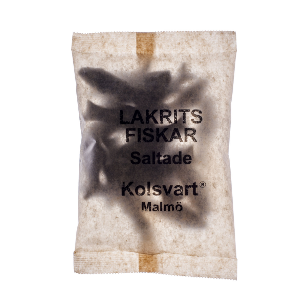 Kolsvart Lakritz SALTA FISKAR 120 g