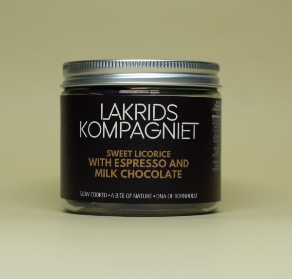 Lakrids Kompagniet Süße Lakritze mit Espresso und Milchschokolade 130g