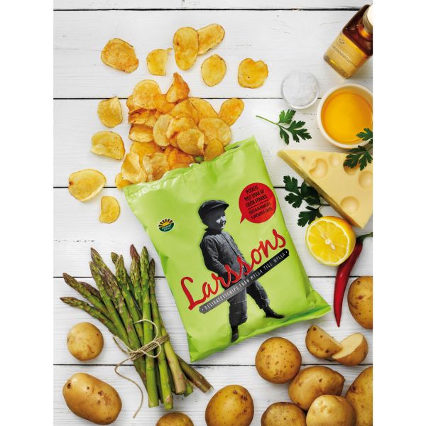 Larssons Kartoffelchips mit Spargelgeschmack 125 g
