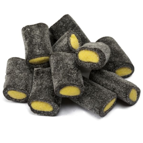 Makulaku finnisches Salmiaklakritz mit Zitronenfüllung, 150g