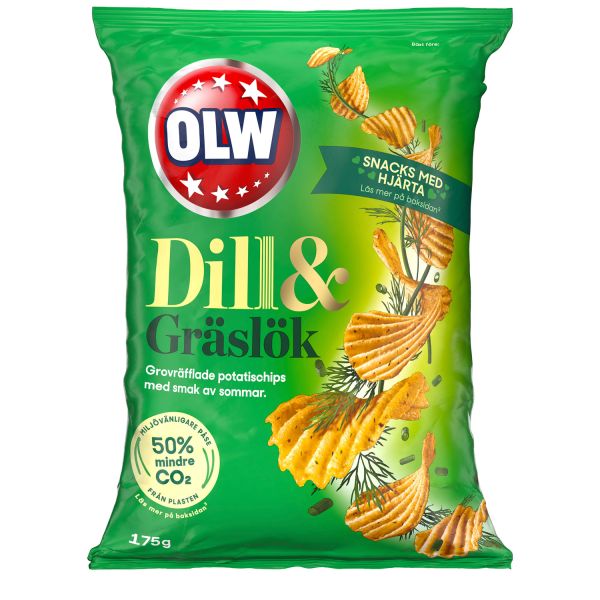OLW Chips Dill & Gräslök 175g