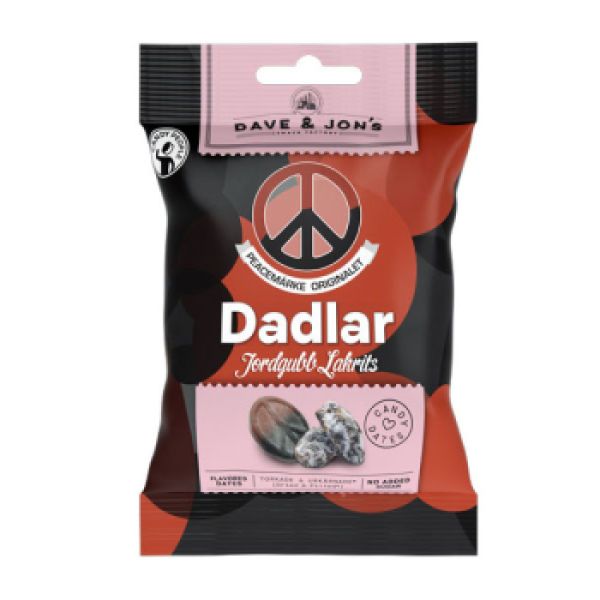 Dave & Jones Dates Peacemärke Strawberry-Liqourice, Erdbeer Lakritz Datteln 50g