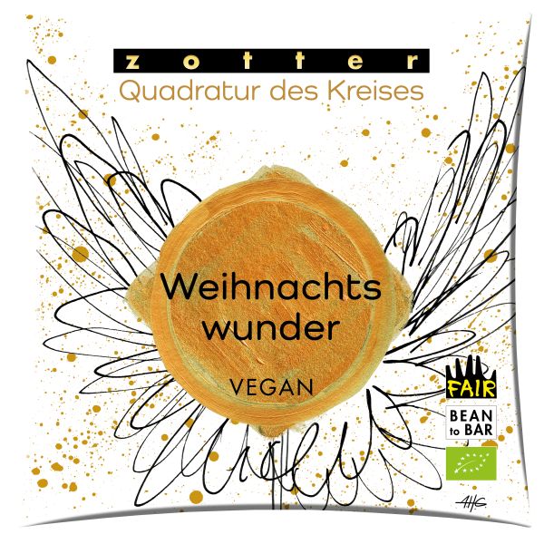 Zotter Quadratur des Kreises Weihnachtswunder, 70g vegan