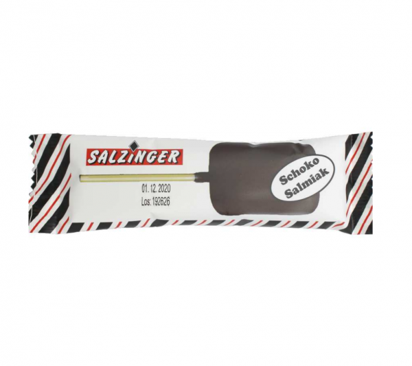 Salzinger Schoko Salmiak Lolly Zartbitter 30 g