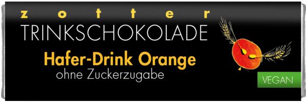 Zotter Trinkschokolade Hafer Drink Orange 22g vegan
