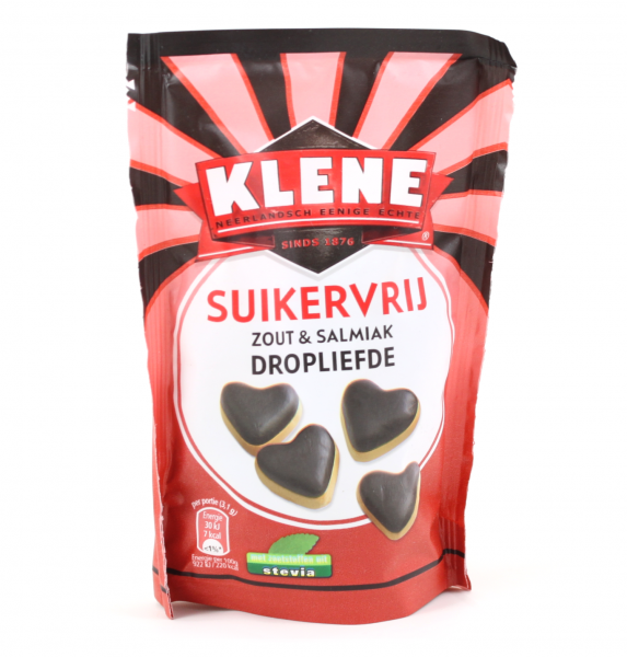 Klene Dropliefde Zuckerfreie Salmiakherzen 90 g