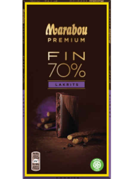 Marabou Premium 70 % Cocoa Liquorice 100 g