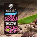 PACCARI Bio Schokolade 60% Kakao – zuckerfrei, 50g