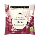 Zotter  Quadratur der Kreises 70%/30% Kakao Milch Tafel,  ohne Zuckerzugabe 70g