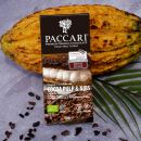 PACCARI Bio Schokolade 60% mit Kakaofruchtfleisch & Kakosplitter 50g